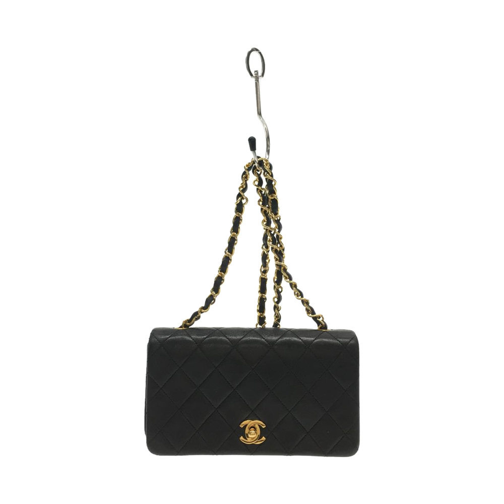 Chanel Lambskin Leather Mini Matelasse Chain Shoulder Bag